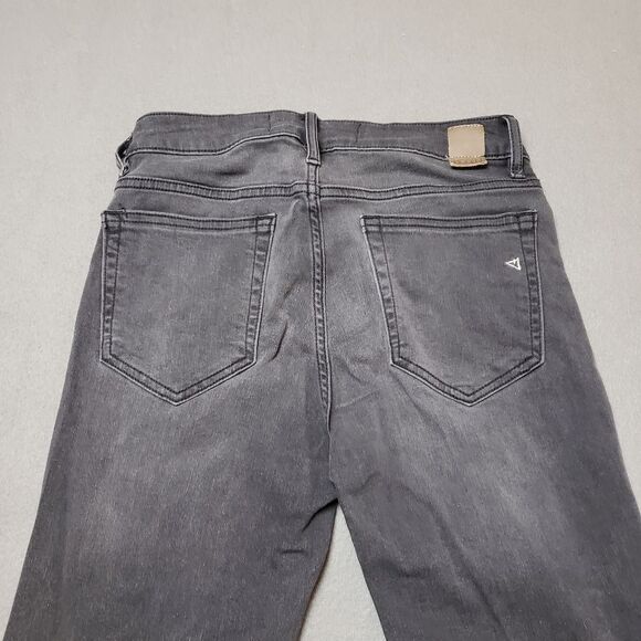 HIDDEN Raw Hem Ankle Flare Leg Jeans Black/Grey Mid Rise Jeans size 27 - Picture 9 of 14
